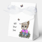 Niedliche Kitty Cat und Butterfly Geschenkschachtel (Vorderseite)