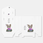 Niedliche Kitty Cat und Butterfly Geschenkschachtel (Ungefaltet)