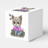 Niedliche Kitty Cat und Butterfly Geschenkschachtel (Vorderseite)