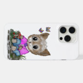 Niedliche Kitty Cat und Butterfly iPhone Hülle (Rückseite (Horizontal))