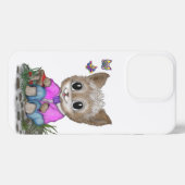 Niedliche Kitty Cat und Butterfly iPhone Hülle (Rückseite (Horizontal))