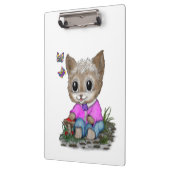 Niedliche Kitty Cat und Butterfly Klemmbrett (Links)