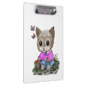 Niedliche Kitty Cat und Butterfly Klemmbrett (Rechts)