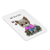 Niedliche Kitty Cat und Butterfly Magnet (Rechte Seite)