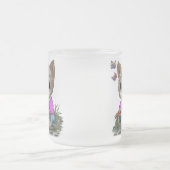 Niedliche Kitty Cat und Butterfly Mattglastasse (Mittel)