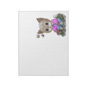 Niedliche Kitty Cat und Butterfly Notizblock (Rotiert)