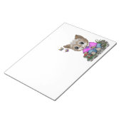 Niedliche Kitty Cat und Butterfly Notizblock (angewinkelt)