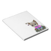 Niedliche Kitty Cat und Butterfly Notizblock (angewinkelt)