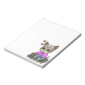 Niedliche Kitty Cat und Butterfly Notizblock (Rotiert)