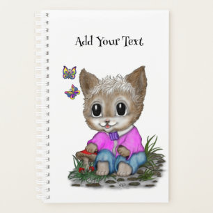 Niedliche Kitty Cat und Butterfly Planer