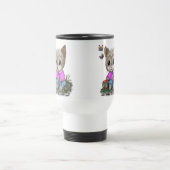 Niedliche Kitty Cat und Butterfly Reisebecher (Mittel)