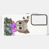 Niedliche Kitty Cat und Butterfly Samsung Galaxy Hülle (Linke Seite)