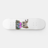 Niedliche Kitty Cat und Butterfly Skateboard (Horizontal)