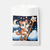 Niedliche Kitty Climbs Ladder zum Mond Geschenktütchen (Vorderseite)