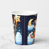 Niedliche Kitty Climbs Ladder zum Mond Pappbecher (Rechts)