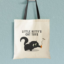 Niedliche Kitty Custom Black Cat Lover's Tote Bag