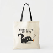 Niedliche Kitty Custom Black Cat Lover's Tote Bag Tragetasche (Vorne)