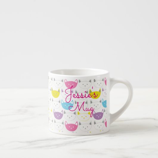 Niedliche Kitty-Druck-kleines Mädchen-Tasse Espressotasse (Rechts)
