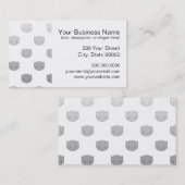 Niedliche Kitty Faces in Schwarz-weiß Grau Visitenkarte (Vorne/Hinten)