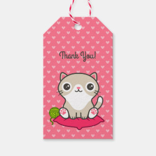 Niedliche Kitty Illustration Geschenkanhänger