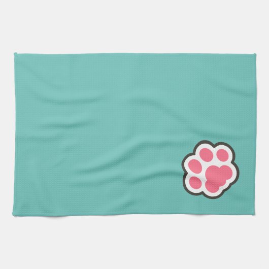 Niedliche Kitty Illustration Geschirrtuch (Horizontal)