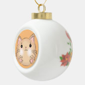 Niedliche Kitty Illustration Keramik Kugel-Ornament (Rechts)