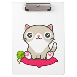 Niedliche Kitty Illustration Klemmbrett