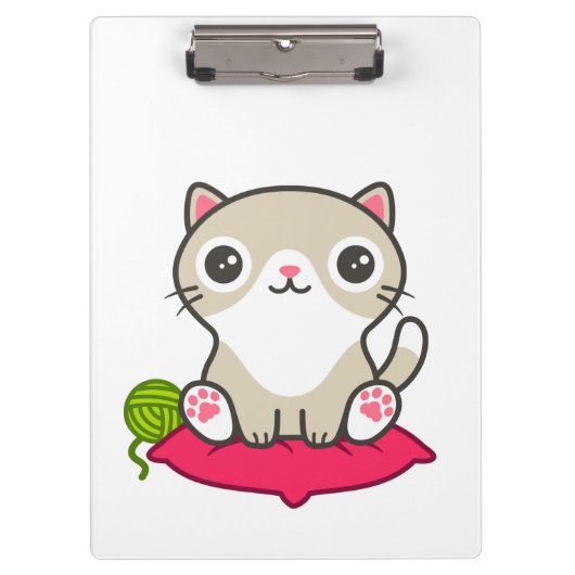 Niedliche Kitty Illustration Klemmbrett (Vorderseite)
