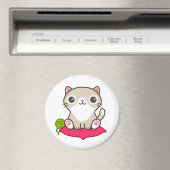 Niedliche Kitty Illustration Magnet (In Situ (Geschirrspüler))