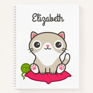 Niedliche Kitty Illustration Notizblock