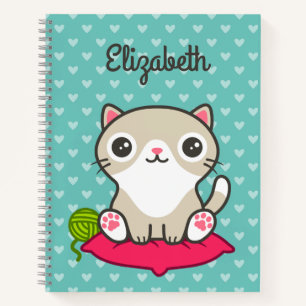 Niedliche Kitty Illustration Notizblock