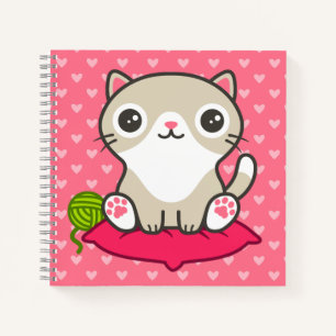 Niedliche Kitty Illustration Notizblock
