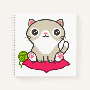 Niedliche Kitty Illustration Notizblock