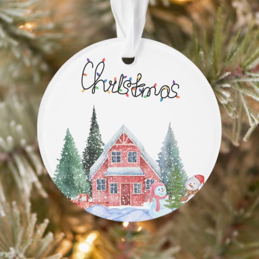 Niedliche Kitty Illustration Ornament (Baum)