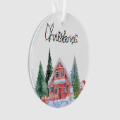 Niedliche Kitty Illustration Ornament (Vorderseite)