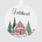 Niedliche Kitty Illustration Ornament (Vorderseite)