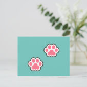 Niedliche Kitty Illustration Postkarte (Stehend Vorderseite)