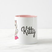 Niedliche Kitty Illustration Tasse (Zentrum)