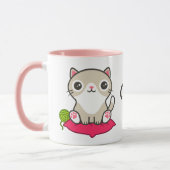 Niedliche Kitty Illustration Tasse (Links)