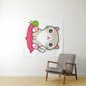 Niedliche Kitty Illustration Wandteppich (Beispiel (Horizontal))