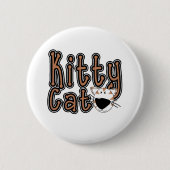 Niedliche Kitty-Katze Button (Vorderseite)