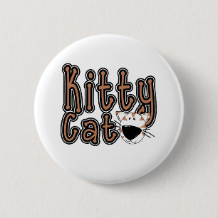 Niedliche Kitty-Katze Button