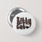 Niedliche Kitty-Katze Button (Vorne & Hinten)
