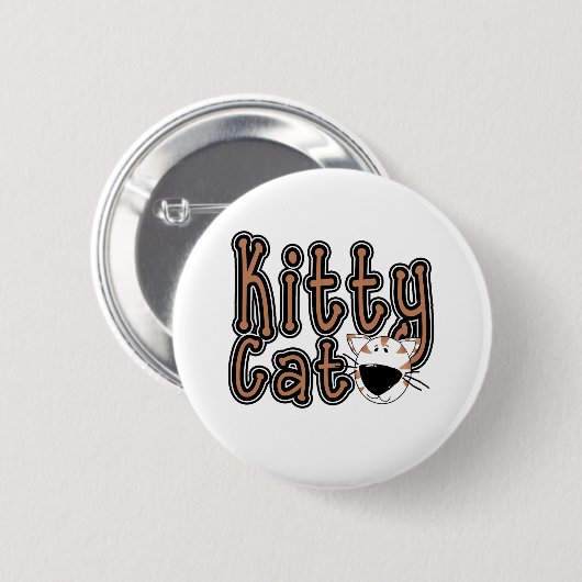 Niedliche Kitty-Katze Button (Vorne & Hinten)
