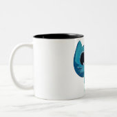 Niedliche Kitty-Katze und Schwein Zweifarbige Tasse (Links)