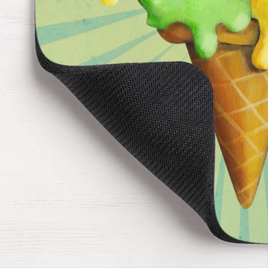 Niedliche Kitty-Katzen-Eiscreme Mousepad (Ecke)