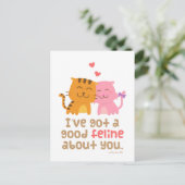 Niedliche Kitty-Katzen-katzenartiger Postkarte (Stehend Vorderseite)