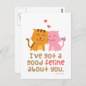 Niedliche Kitty-Katzen-katzenartiger Postkarte (Vorne/Hinten)