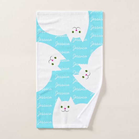 Niedliche Kitty-Katzen-Name-Mädchen Badhandtuch Set (Handtuch)