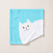 Niedliche Kitty-Katzen-Name-Mädchen Badhandtuch Set (Waschlappen)